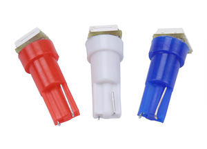 T5ベースLEDバルブ1SMD 5050カーウェッジダッシュボードダッシュサイドライトバルブDC12V 1W自動計器パネルライトバルブ - Product Image 6