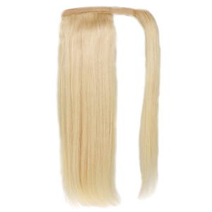 Tóc Người Brazil Tóc Đuôi Ngựa 100% Tóc Người Thô Đã Vẽ Hai Lớp Trinh Nữ Lớp Biểu Bì Phù Hợp Quấn Quanh Tóc Đuôi Ngựa Phần Mở Rộng Tóc Người - Product Image 4