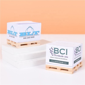 Bloc de notas autoadhesivo para notas adhesivas, bloque de impresión promocional personalizado de 4 lados, Cubo de notas, nota adhesiva con paleta de madera - Product Image 4