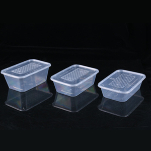 射出技術長方形の電子レンジ対応使い捨てプラスチック食品ボックス650ml 750ml 500ml 1000mlテイクアウェイ食品容器 - Product Image 2