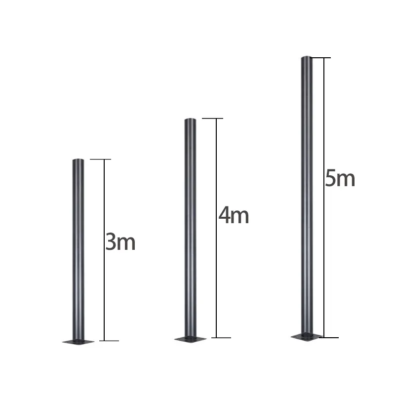 3m 4m 5m 6m 조명 극 가로등 포스트 정원 조명 전기 극 강철 아연 도금 태양 광 가로등 극