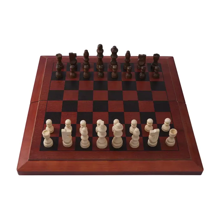 Checkers Vouwen Magnetische Schaken Set Houten Schaakstukken Bordspel Schaken Set Voor Kids