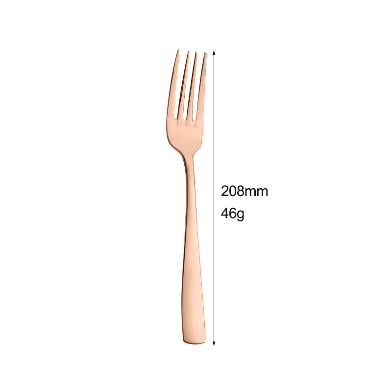 forchetta in oro rosa