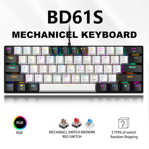 Custom 61 Keys Wired <strong>Mechanical</strong> <strong>Keyboard</strong> With Type-c Interface USB RGB Computer <strong>Mechanical</strong> Switch Backlit Gaming <strong>Keyboard</strong> - Product Image 2