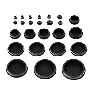 Tùy chỉnh kết thúc Cáp màu đen grommets Silicone Mũ thông qua lỗ snap-on nhỏ cao su lỗ cắm cho lỗ - Product Image 4