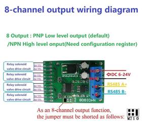 N4DIG08 8CH ingresso/uscita UART RS485 Modbus RTU Controller modulo di espansione PLC - Product Image 4