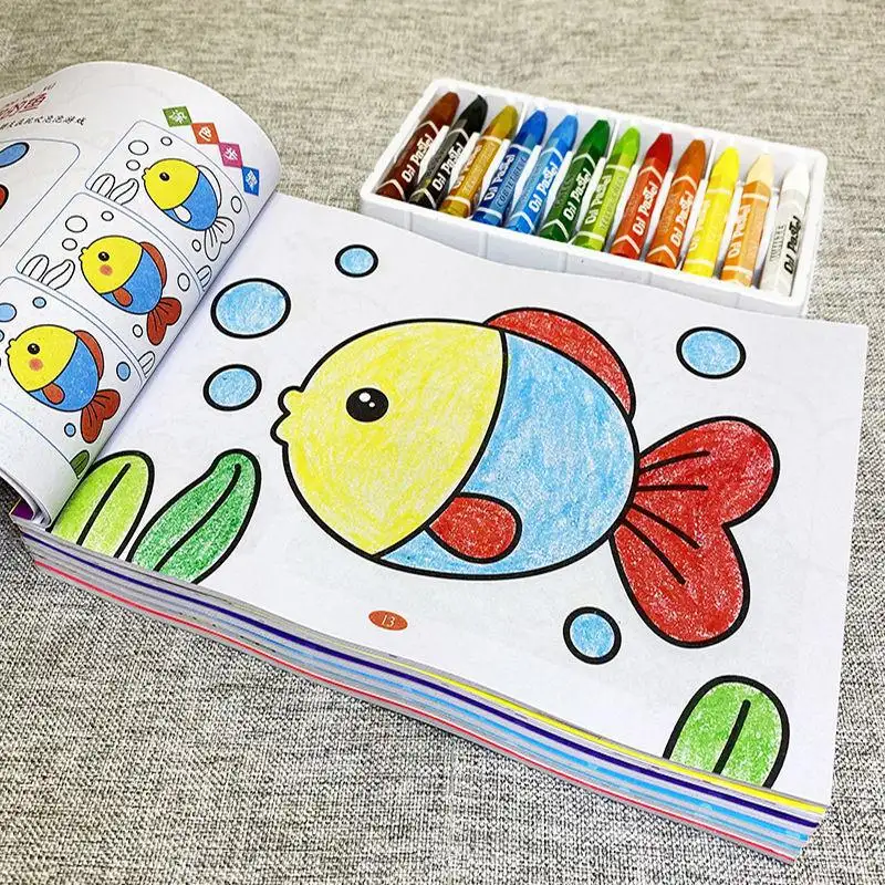 Peinture personnalisée enfants livre de coloriage avec crayon et crayon