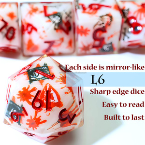 Bộ xúc xắc nhựa RPG tối, Nguyền Rủa con xúc xắc đa diện đẫm máu cho ngục tối và rồng nhập vai nham hiểm Game-L6 chơi - Product Image 4