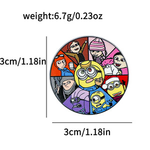 Chất Lượng Cao Cho Tay sai Kim Loại Huy Hiệu Châu Âu Mỹ Phim Phim Hoạt Hình Men Trâm Phụ Kiện Pin Kỹ Thuật Số Sắt Mạ Khắc - Product Image 2