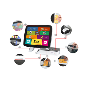 Tableta de trébol para restaurante en línea, mini sistema de punto de venta de vehículo todo en uno, software y hardware con impresora - Product Image 5
