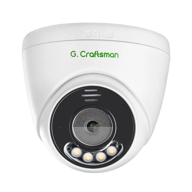 GA-FFD-M12S Gcraftsman 12MP IP POE Turret Dome Security Camera with Two way Audio SD Card Slot Color Night Vision Indoor Outdoor