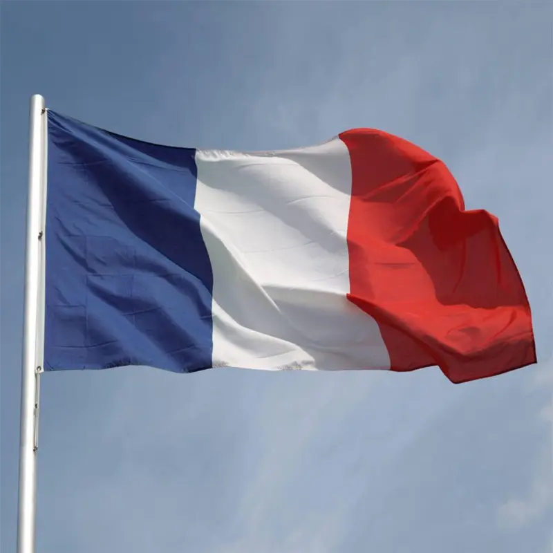 Banderas de todos los países de Francia, artículos de elección, banderines azules, blancas, Rojas, francesas, entrega rápida, venta al por mayor