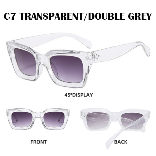 C7 transparente/doble gris