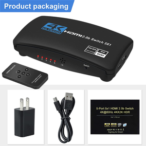 <strong>5</strong> in <strong>1</strong> Out 4K <strong>HDMI</strong> 2.0 Switch 5X1 HDMI2.0 <strong>Switcher</strong> with IR Remote Control HDCP 2.2 4K@60Hz HDR Converter for PS4 PS5 Apple TV - Product Image 6