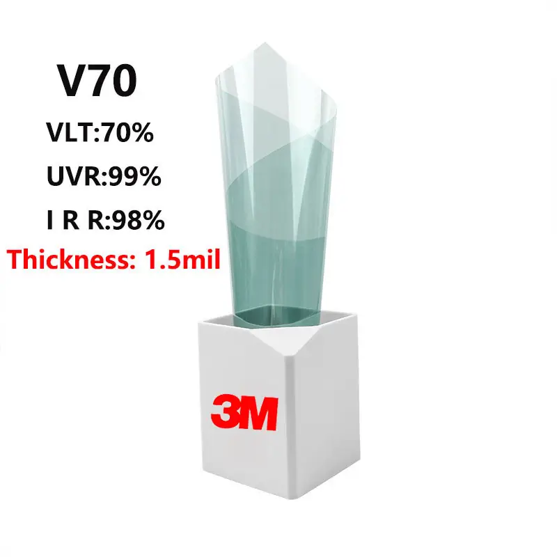 Haute qualité pare-brise 3M teinte fabricant Anti Uv lumière bleu Vlt 70% Cr70 Nano céramique Irr 97% voiture solaire fenêtre verre Film