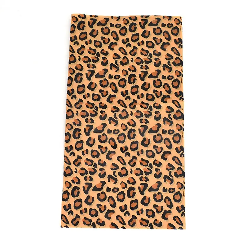 Pañuelo personalizado con estampado de leopardo, papel tisú con estampado de leopardo púrpura y verde azulado