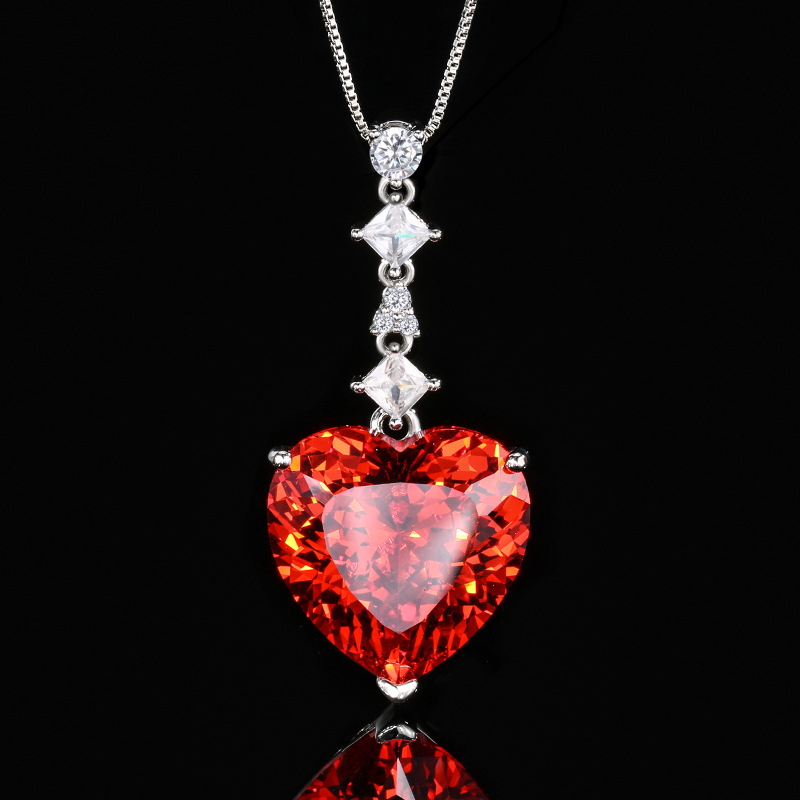 Platinum Bird's Nest cut orange with box chain