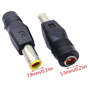 DC dönüşüm kafa Jack çift erkek erkek 5.5*2.1MM / 5.5X2.1mm dişi Panel montaj adaptörü konnektör fişi - Product Image 3