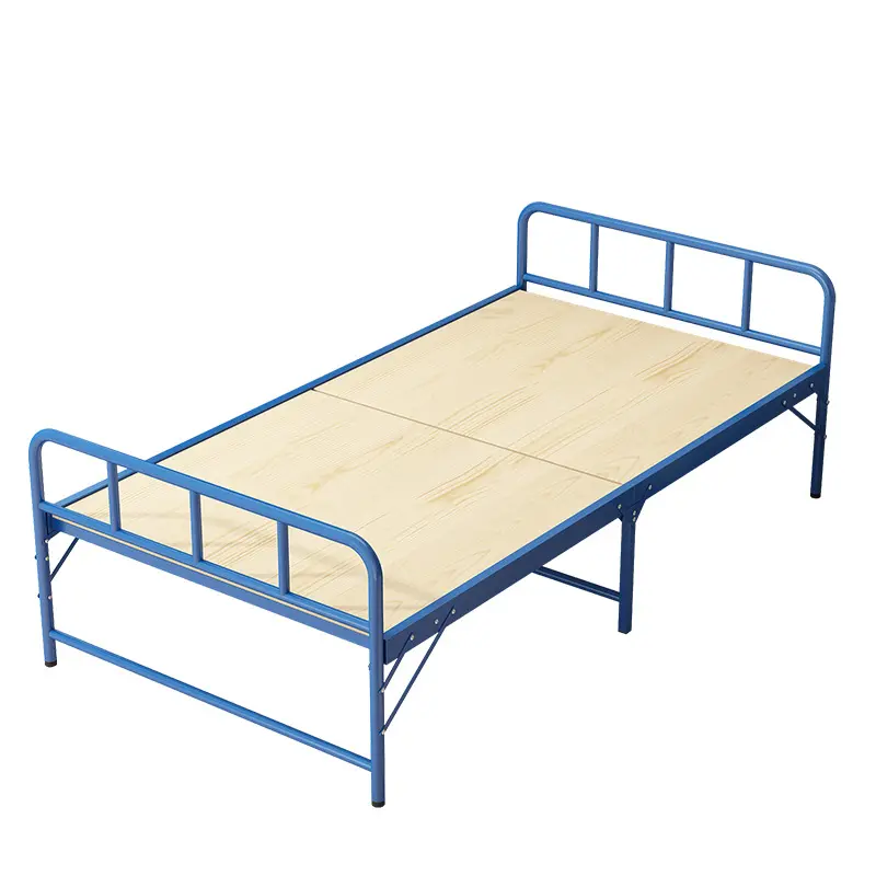 Dekorasi tempat tidur lipat tunggal, rangka tempat tidur logam tunggal perakitan mudah untuk ruang kecil