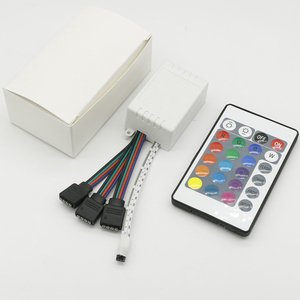 3 <strong>Output</strong> RF RGB LED <strong>Controller</strong> Dimmer <strong>DC</strong> 5V-24V 6A 24 Keys Wireless Remote Control for Changing LED Strip Lights - Product Image 1