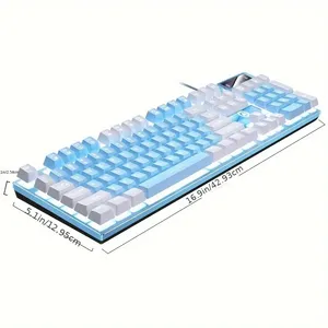 Venta al por mayor multifuncional Oficina hogar PC ordenador Teclado retroiluminado USB con cable teclado para juegos