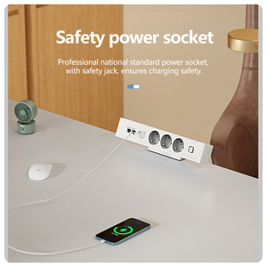 Office Desktop Multi EU-Steckdosen Power Konferenz tisch Schreibtisch Tisch klemme Tischplatte Steckdose Innovative Steckdosen mit USB - Product Image 3