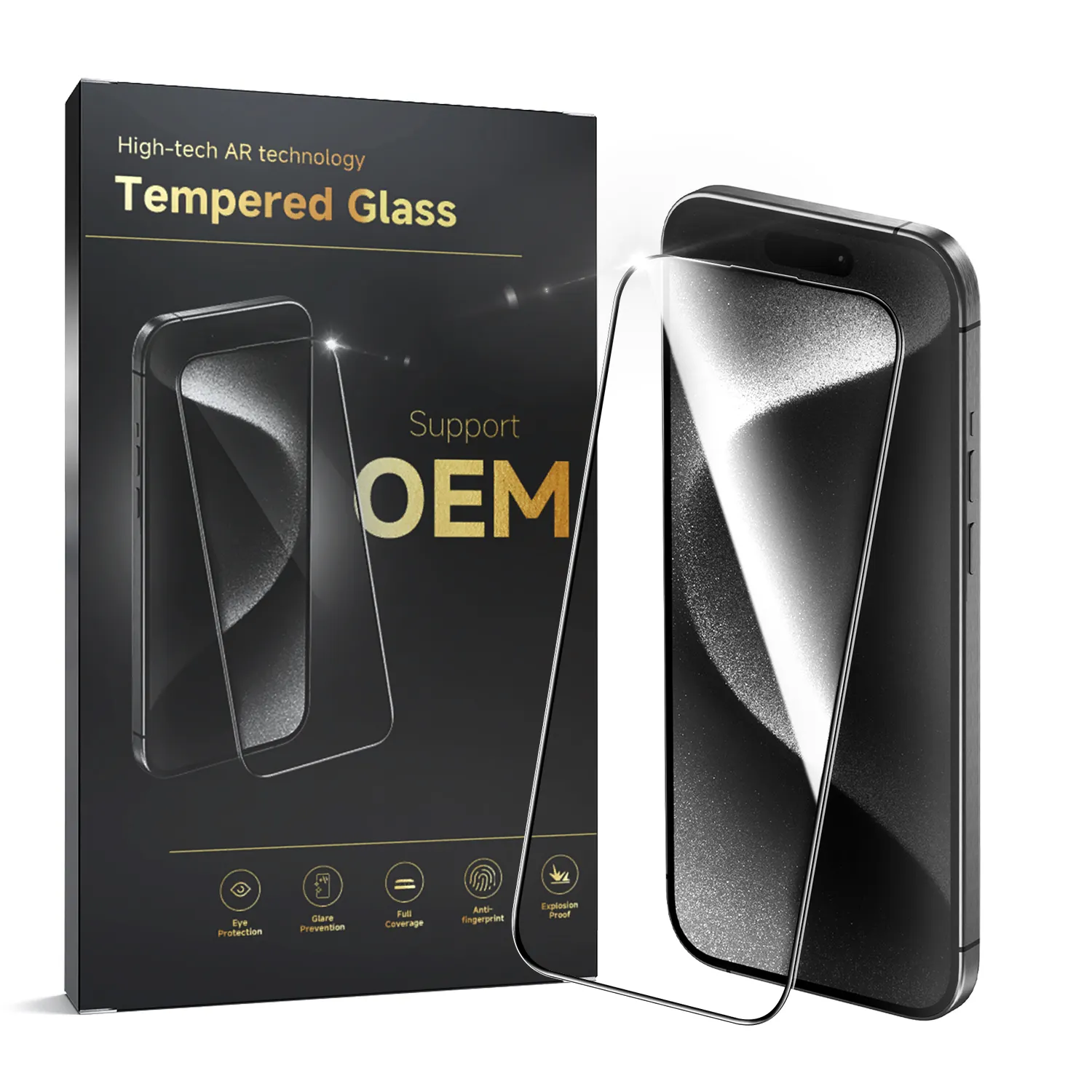 AR công nghệ HD rõ ràng Tempered Glass bảo vệ màn hình siêu mỏng chống phản chiếu và chống nổ cho Iphone