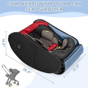 Trọng lượng nhẹ độn xe Ghế Du Lịch Túi thời trang có thể gập lại trẻ sơ sinh xe ghế xe đẩy cổng kiểm tra túi máy bay & Doona tương thích - Product Image 2