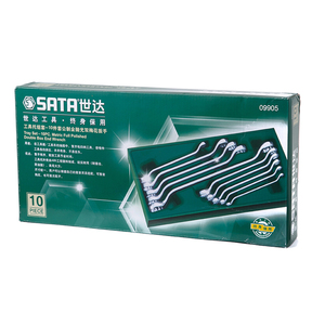 SATA-09905 10 adet çift kutu son anahtarı araba tamir aracı setleri profesyonel mekanik araç seti - Product Image 6