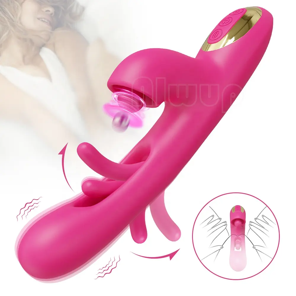 Fabrik Großhandel 3 in 1 Patting G-Punkt Klitorisvibrator Sex-Spielzeug für Damen Weibliche Masturbation Kaninchen Rotation Vibrator