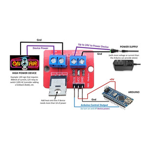 IRF520 MOSFET-Treiber modul 0-24V PWM-Ausgang für Arduino MCU für ARM Raspberry PI ICs Produkt kategorie