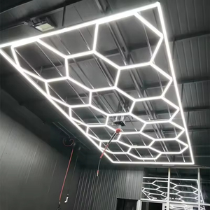 ชุดไฟ LED CRI ทรงหกเหลี่ยม80ชุดไฟสำหรับใช้ในสำนักงาน100lm/w ทันสมัยพร้อมกรอบ PC สำหรับใช้ในโรงรถที่ประหยัดพลังงาน - Product Image 2