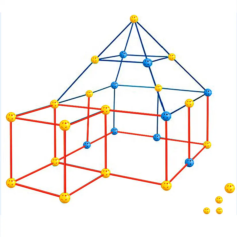 Crianças construção do seu bloco 3d emenda brinquedo, castelo, construção de madeira, túnel, tenda, diy, jogo interno