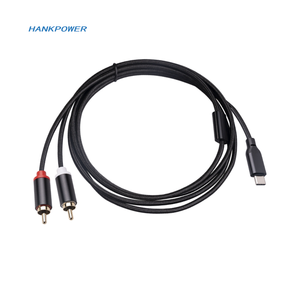 Chip de decodificación incorporado USB tipo C a 2 RCA Cable de audio para teléfono móvil Computadora Conexión de altavoces amplificadores - Product Image 2