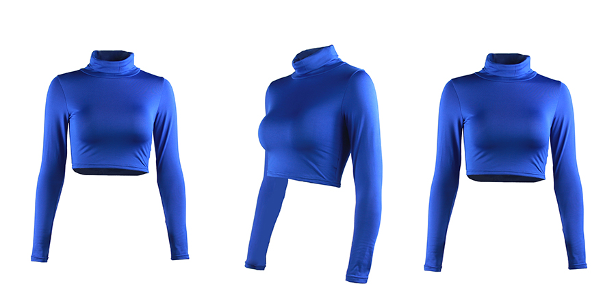 Custom Long Sleeve High Neck Solid Color Women Sexy Tight Fashion Woman Blouses Compression Women Autumn