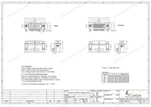 LECHUAN yüksek yoğunluklu D-SUB konnektör 44Pin dik açı tipi erkek dişi opsiyonel PCB montaj fabrika kaynağı D-SUB konnektörler - Product Image 4