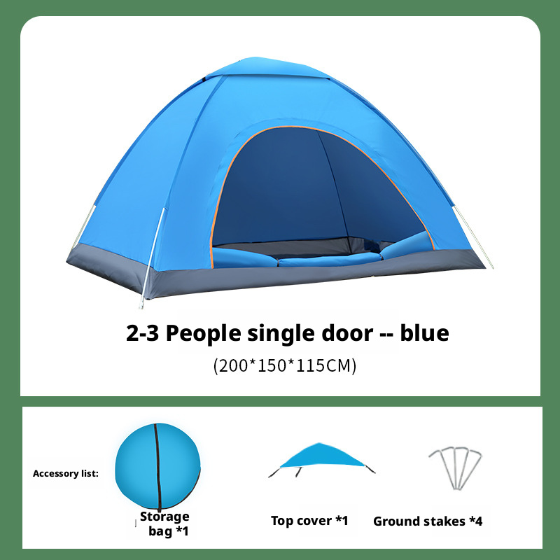 Bleu, moyen, porte simple (200*150*110cm) Double