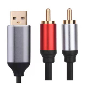 Cable de Audio USB a 2 RCA tipo C RCA, 2 RCA Jack 0r USB-C, Compatible con amplificador de cine en casa, DVD - Product Image 1