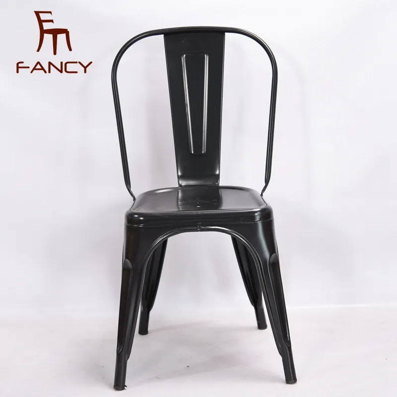 Top qualità a buon mercato sconto impilabile colorato d'epoca in metallo sedia in vendita
