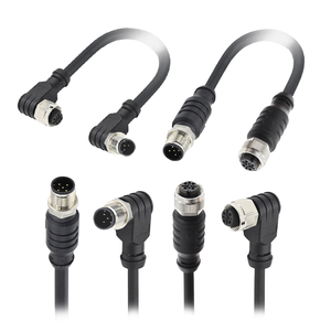 IP67 IP68 M12连接器5针A码防水焊接印刷电路板面板安装信号公母插头插座M12连接器 - Product Image 5