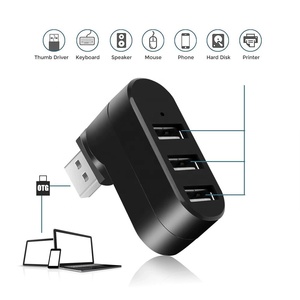 USB2.0 3-Port Hub Rotatable Splitter Adapter for Notebook Tablet PC & Mobile Devices Stock - Product Image 4
