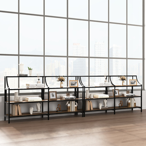 Sang trọng tối giản hiện đại kim loại và gỗ giao diện điều khiển bảng với đa chức năng tầng lưu trữ kệ bền đồ nội thất phòng khách - Product Image 5