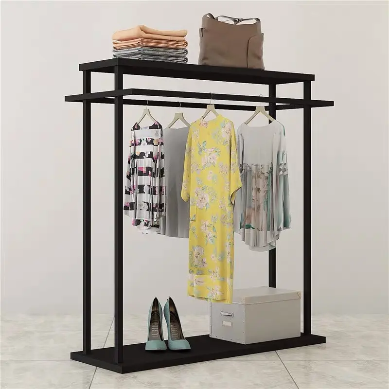 Di fabbrica su misura a buon mercato boutique di abbigliamento showroom indumenti rack display appeso scaffale di metallo rack