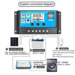 Цена по прейскуранту завода-изготовителя 10/20/30A USB PWM регулятором солнечного панели солнечной батареи регулятор заряда интеллигентая (ый) контроллер - Product Image 5