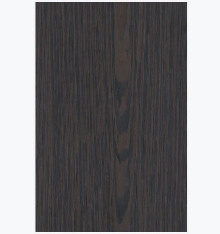 100% impiallacciature in alluminio impiallacciate FSC 250x64 cm in legno nero ebano alto per la decorazione di mobili