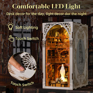 Minicity Tự Làm Thu Nhỏ Gỗ Kệ Sách Trang Trí Kit Người Dùng' Bụi Bìa Cuốn Sách Trang Trí Nội Thất Mini Nhà Búp Bê Mô Hình Đồ Chơi Phong Cách - Product Image 3