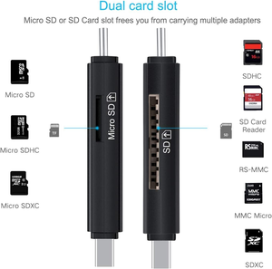 适用于安卓手机电脑的3合1微型USB OTG至USB 2.0 sd卡适配器跟踪摄像头存储卡读卡器 - Product Image 2