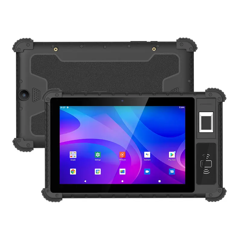 R817 Tablet PC à prova d'água NFC 8000mAh embutido 8 polegadas 4G LTE Android Dispositivo portátil biométrico industrial Tablet robusto