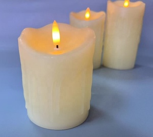 2 * AA LED mum ışığı damlayan etkisi ile gerçek balmumu inşaat düğün ev dekoratif ışıklar