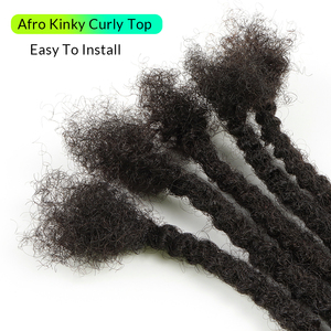 Vastdreads yeni tasarım loc rulo uzatma % 100% insan saçı gevşek uçlu loc uzatma kıvırcık ipuçları dokulu locs özel etiket - Product Image 6